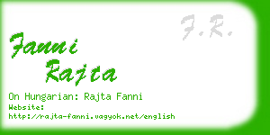 fanni rajta business card